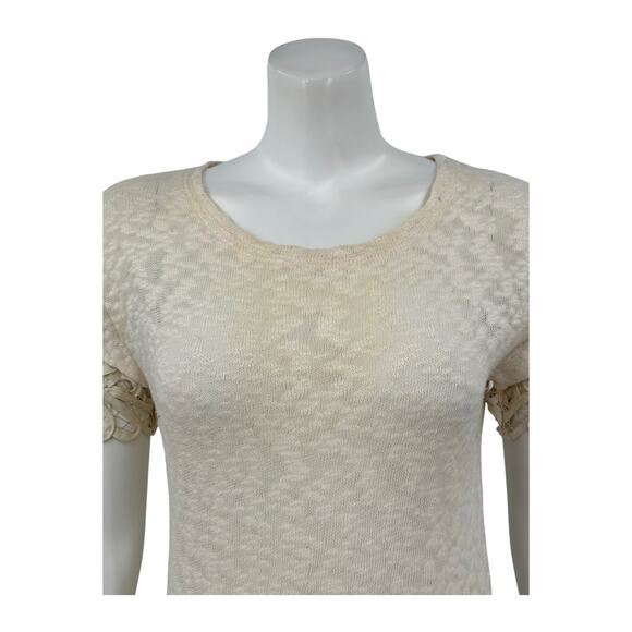 Saturday Sunday Anthropologie Top Women XS Spalliera Lace Trim Tunic Cotton Boho - Picture 2 of 9